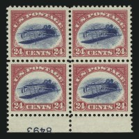 Inverted Jenny plate block