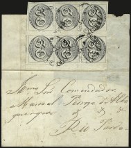 Sale Number 957, Lot Number 18, 1843, 30r Black, Late Impression (3)