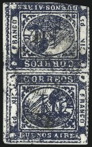 Sale Number 957, Lot Number 82, 1859, 1p (" In Ps" ) Deep Blue, Tete-Beche (7d)