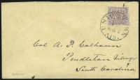 Sale Number 1022, Lot Number 1120, Uniontown Ala., 10c Red on Gray Blue (86X5)