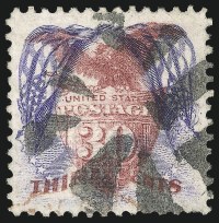 Sale Number 1027, Lot Number 18, 30c Ultramarine & Carmine, Center Inverted (121b)