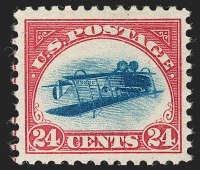 Sale Number 1180, Lot Number 408, 24c Carmine Rose & Blue, Center Inverted (C3a)