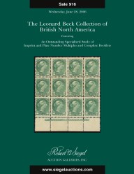 Sale No. 916 — Siegel Auction Galleries