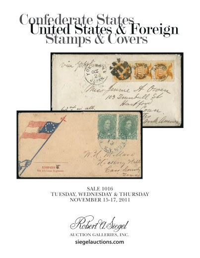 Catalog Cover Sale no. 1016 — Siegel Auction Galleries