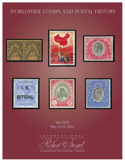 Catalog Cover Sale no. 1070 — Siegel Auction Galleries