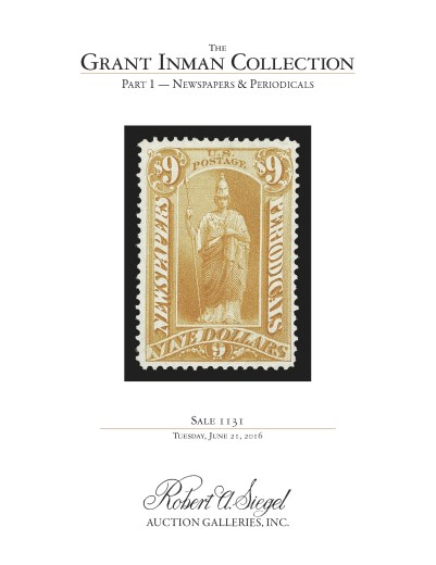 Catalog Cover Sale no. 1131 — Siegel Auction Galleries