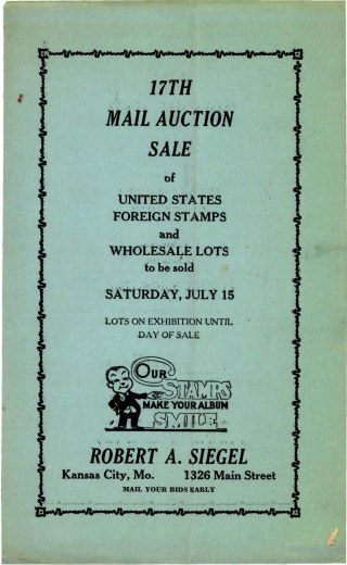 Catalog Cover Sale no. 17 — Siegel Auction Galleries