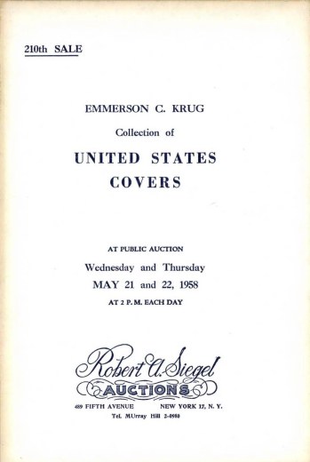 Catalog Cover Sale no. 210 — Siegel Auction Galleries