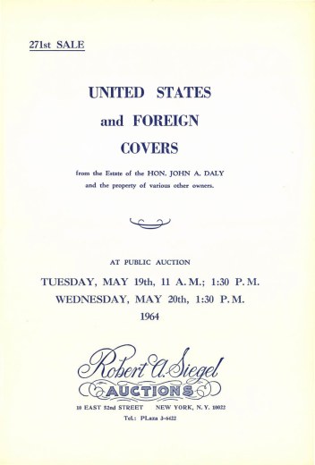 Catalog Cover Sale no. 271 — Siegel Auction Galleries