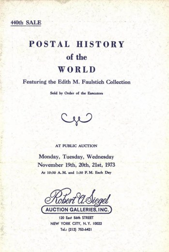Catalog Cover Sale no. 440 — Siegel Auction Galleries