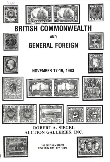 Catalog Cover Sale no. 626 — Siegel Auction Galleries