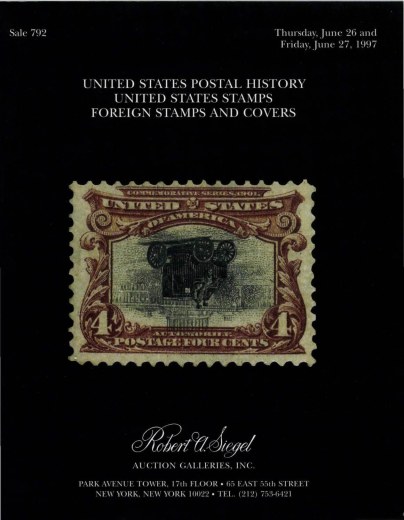 Catalog Cover Sale no. 792 — Siegel Auction Galleries