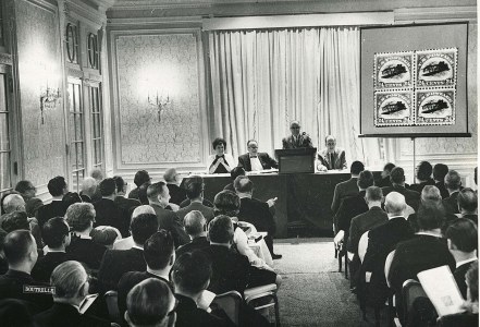 The first Rarities of the World sale held by Siegel in the Crystal Room in the Plaza Hotel